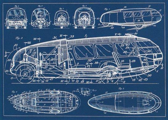 Dymaxion, proj. R.B. Fuller, 1933.